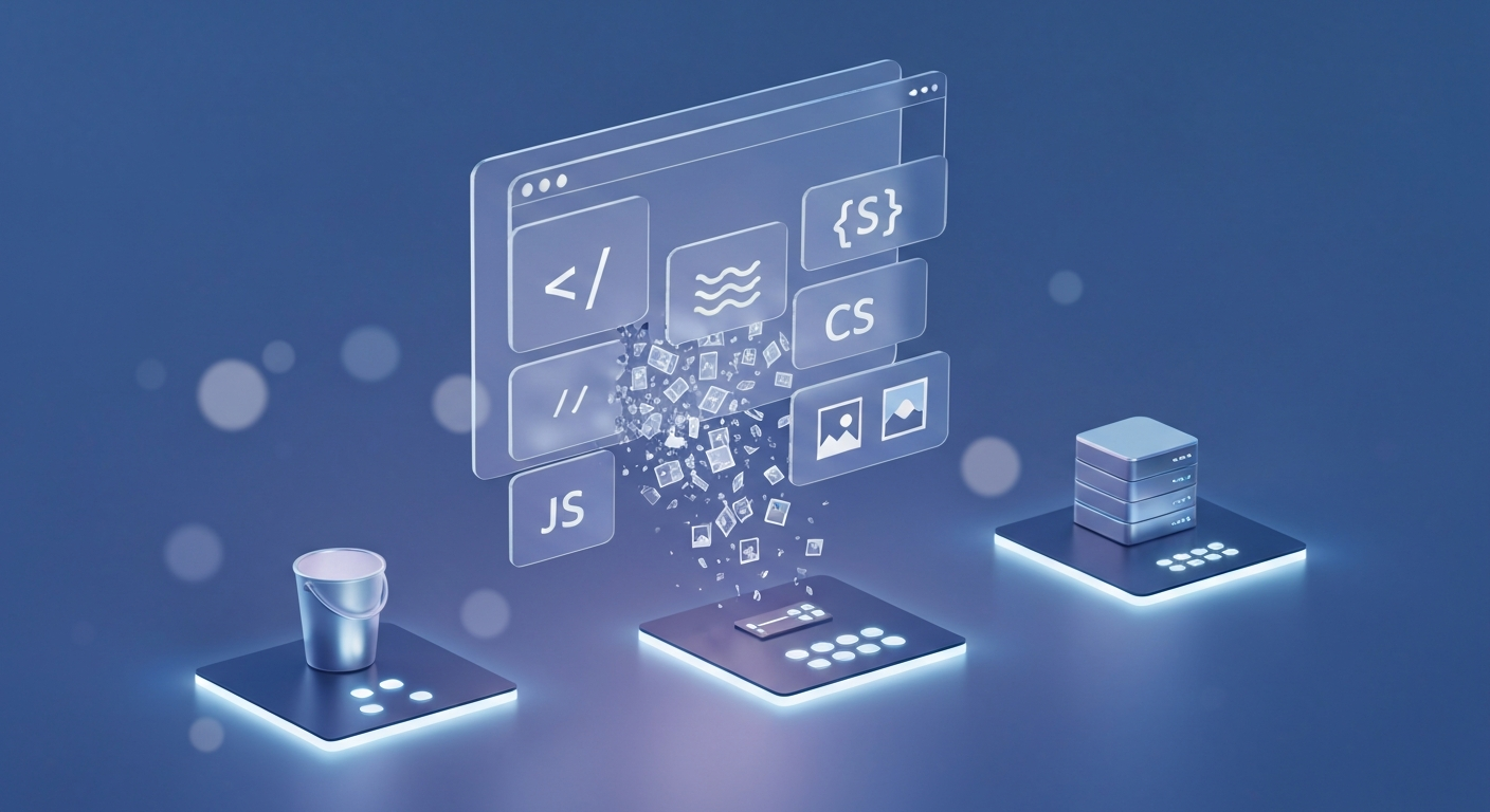 Illustration of static site export workflow