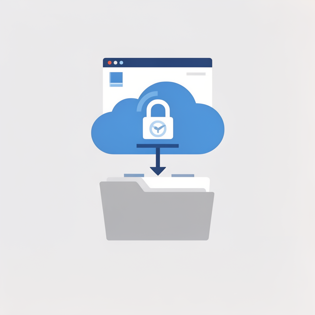 Minimalist design showing a website being exported to a folder